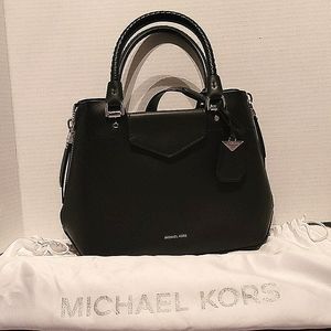 Michael Kors Blakely Leather Satchel Crossbody